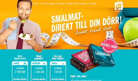 Hälsosamma färdiglagade GI-måltider med hemleverans