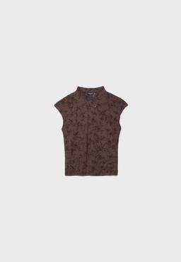 Flockad qipao-stil tröja för kvinnor