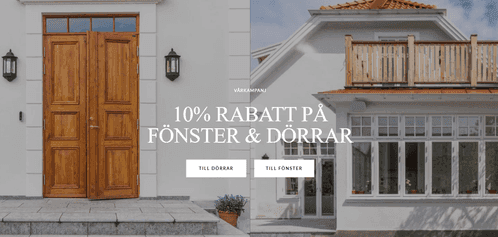 10% RABATT PÅ FÖNSTER & DÖRRAR