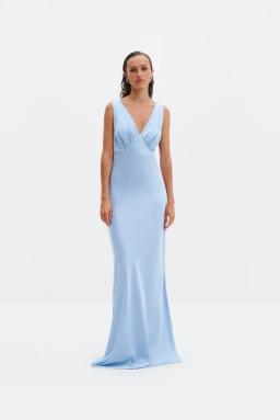 Louise Dusty Blue Maxi Dress