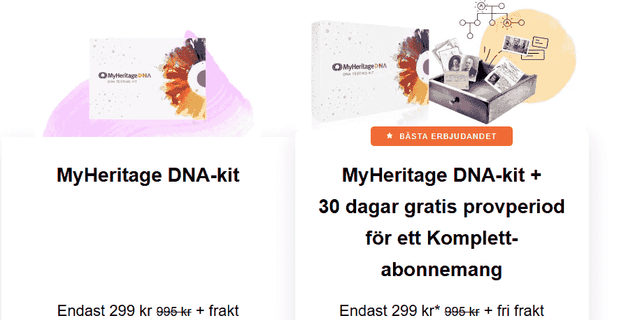 Med MyHeritage rabattkod får du 10% rabatt på DNA kits!