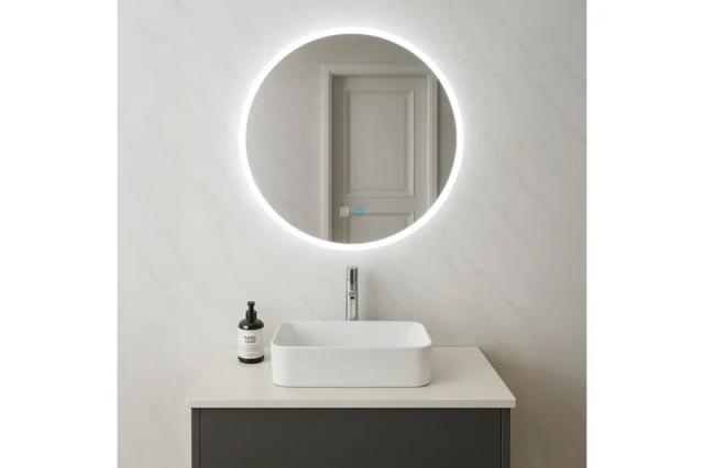 Rund Badrumsspegel med LED-belysning 100 cm