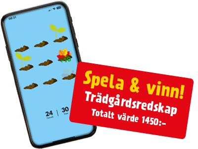 Spela och vinn trädgårdsredskap