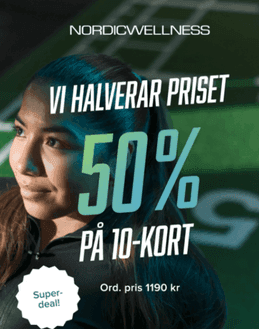 50 % rabatt på 10-kort hos Nordic Wellness