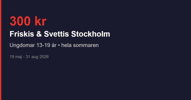 Friskis & Svettis Stockholm – ungdomar tränar för 300 kr hela sommaren