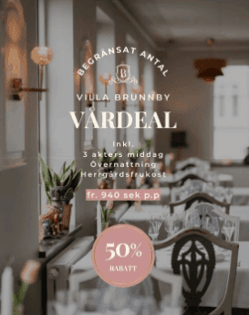 50 % rabatt hos Villa Brunnby