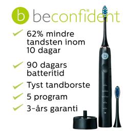 Beconfident Sonic Whitening Tandborste Svart/Roseguld