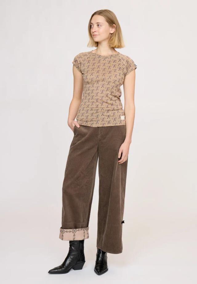 Odd Molly T-shirt med print brun