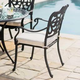 Rund Matgrupp Toscana Svart Aluminium