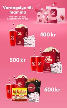 Köper du för 350 kronor eller mer, så får du en valfri presentbox på köpet hos Filmstaden!