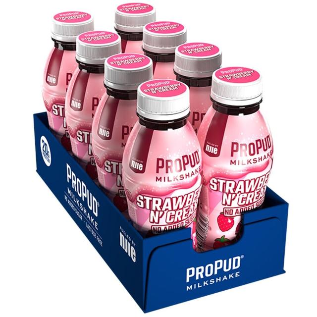 Njie ProPud Protein Milkshake Jordgubb & Grädde 8x330ml