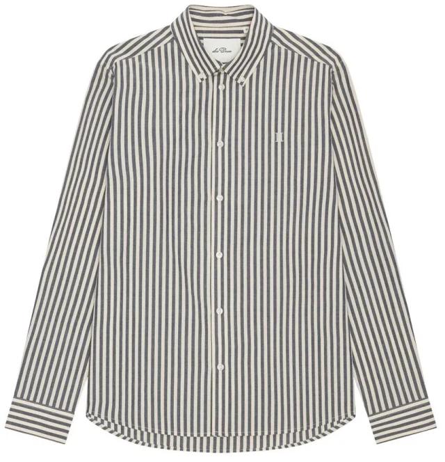 Les Deux Konrad Dark Navy Striped Shirt