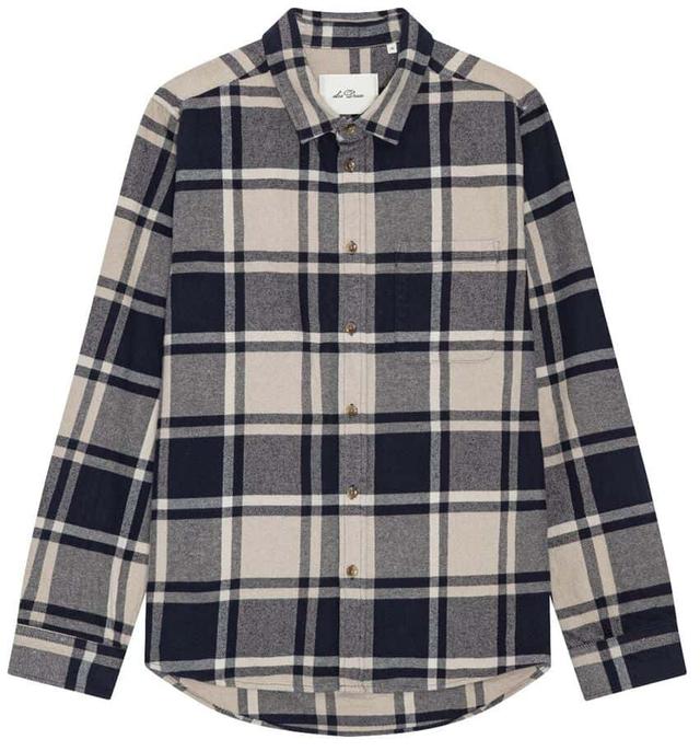 Les Deux Jeremy Dark Navy Flannel Shirt
