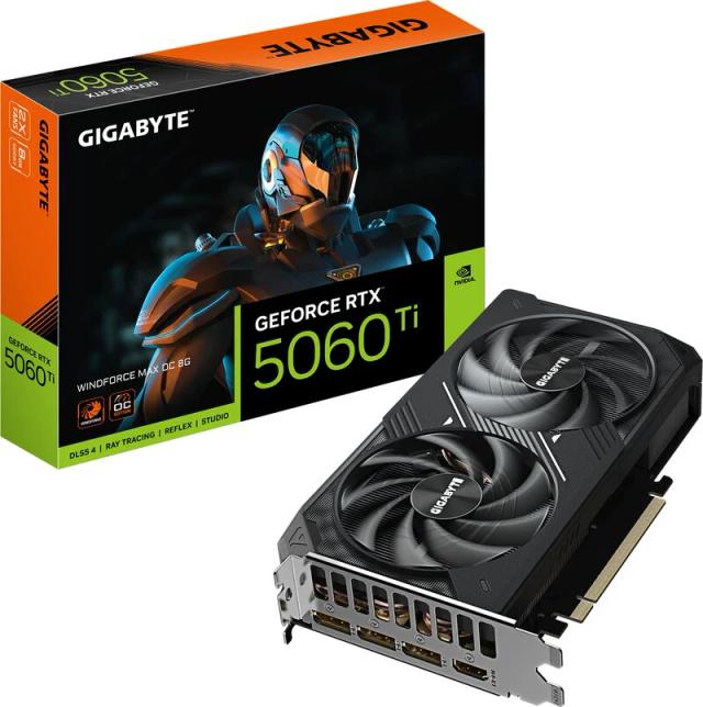 Gigabyte GeForce RTX 5060 Ti WINDFORCE MAX 8GB OC Grafikkort