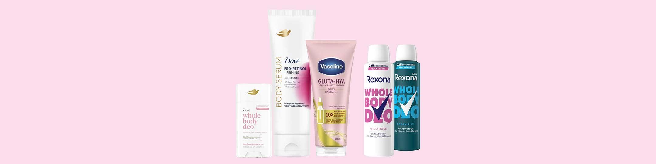 20 % på utvalt från Dove, Axe och Rexona