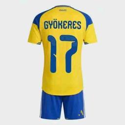 2026 Sverige Fotbollströja Barn NR.17 Gyökeres