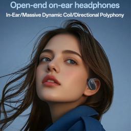 Yesido YSP25 trådlösa open-ear hörlurar svart