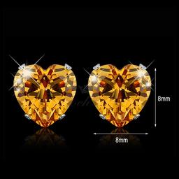 Champagne Love Hjärtformade Zirconia Örhängen