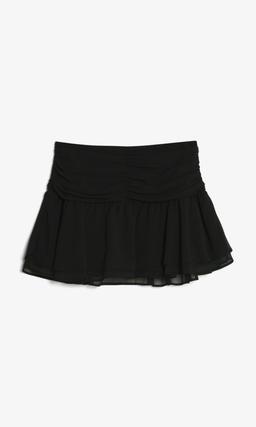 Elegant Svart Ruffle Kjol för Dam