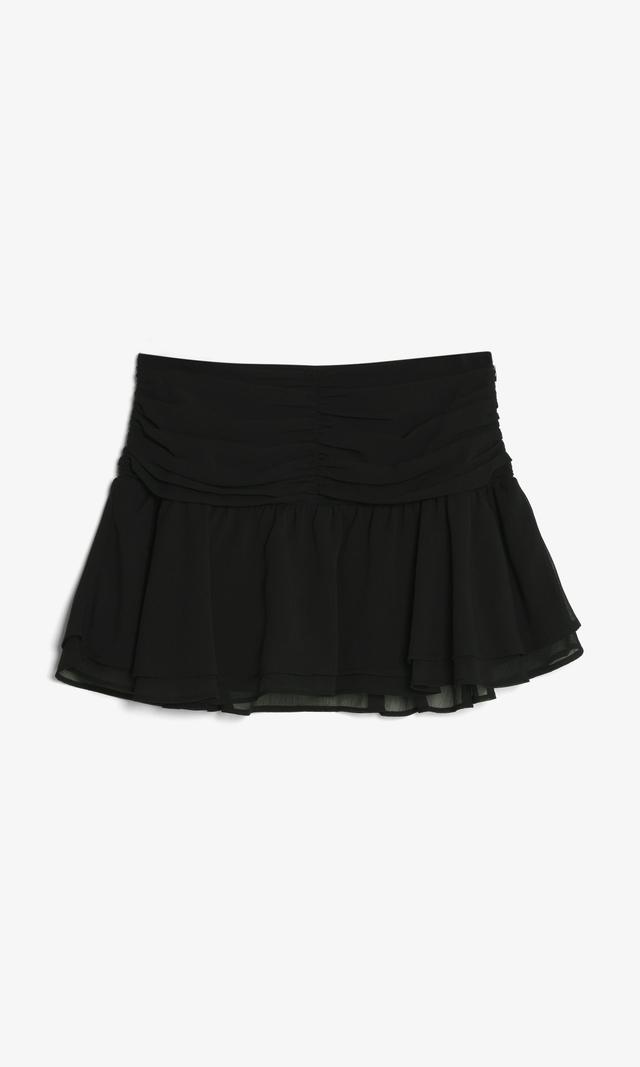 Elegant Svart Ruffle Kjol för Dam