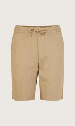 Marinblå linneshorts med justerbar dragsko