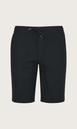 Marinblå linneshorts med justerbar dragsko