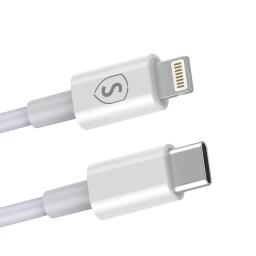 SiGN USB-C till Lightning Kabel 1m Vit
