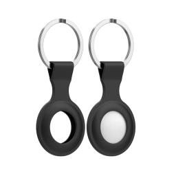 SiGN Apple AirTag Nyckelring med Silikonskal Svart