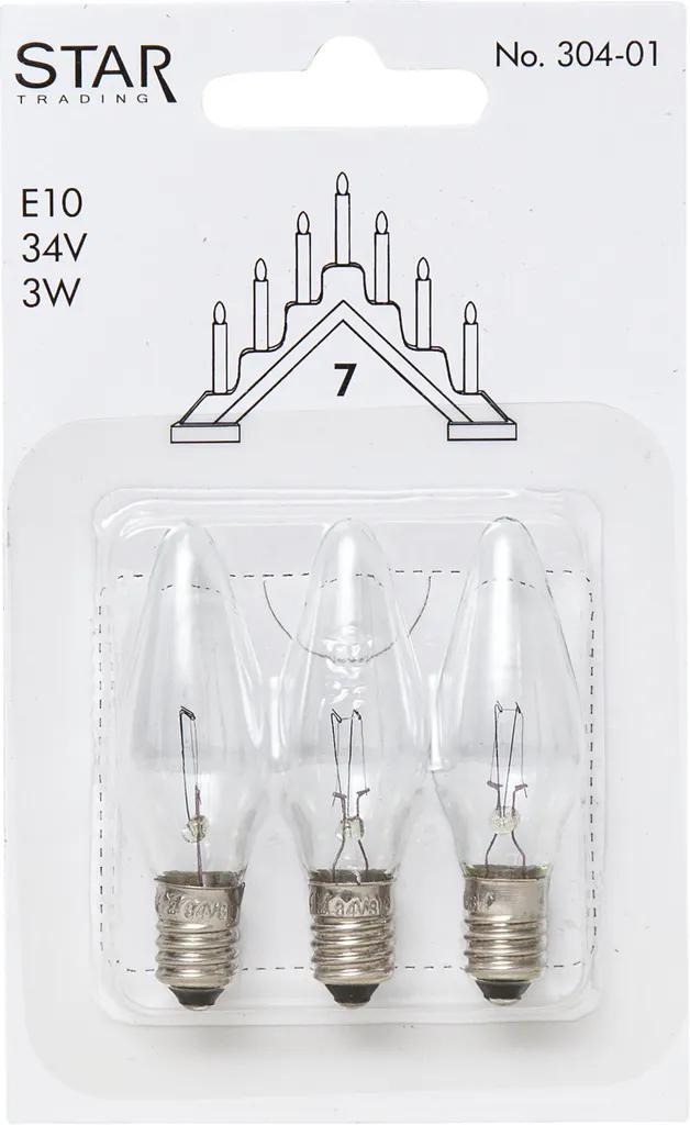 3-pack dimbara E10 34V lampor