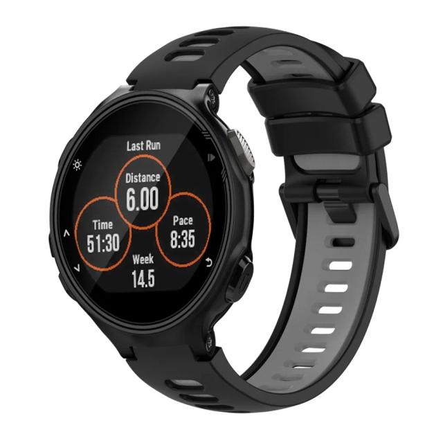 Garmin Forerunner 735XT Silikonarmband Svart/Grå