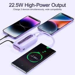 Joyroom Colorful 22.5W 10000mAh Powerbank Lila
