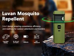 3-i-1 Myggavvisande Powerbank 9000mAh med Ficklampa