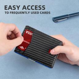 Elegant plånbok med RFID-skydd svart/blå