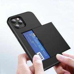Blå Skal med Korthållare iPhone 12/12 Pro