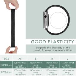 Apple Watch Flätat Nylonarmband Grå