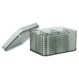 Stapelbar transparent förvaringslåda med lock