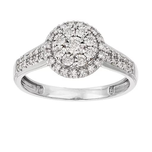Elegant diamantring i 18K guld
