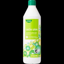 Grön/Gul Såpa. Coop. 750 ml. 