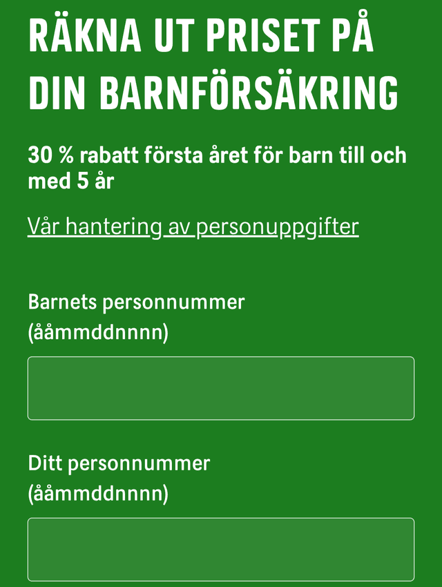 Billigare barnförsäkring.
