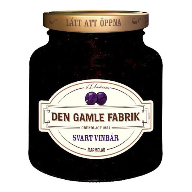 Svart vinbärsmarmelad 380 g Den Gamle Fabrik