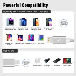 SiGN USB-C till Lightning-kabel 2 m vit