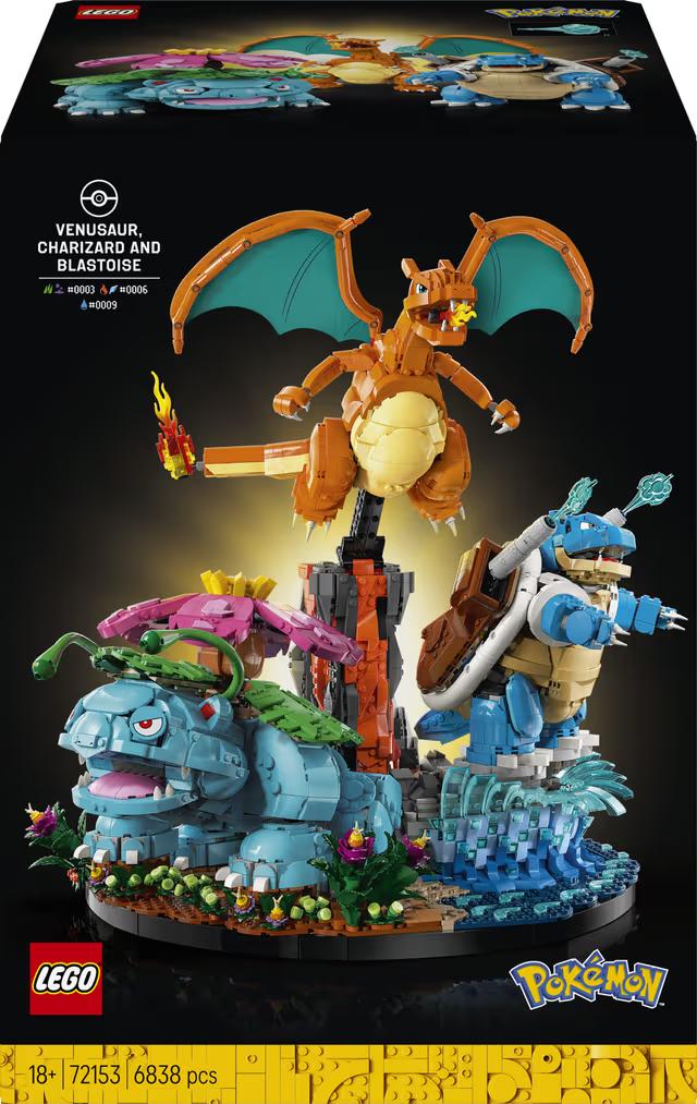 LEGO Pokémon Venusaur, Charizard och Blastoise 72153