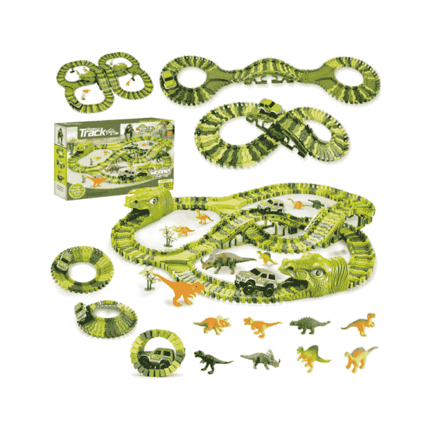 WOOPIE XXL Dinosaur Racerbana 240 Delar