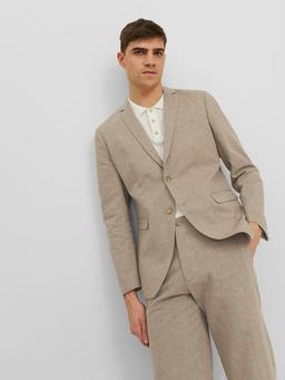 Jack & Jones Riviera Linen Slim Fit Blazer Beige