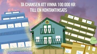 Vinn 100 000 kronor till kontantinsats