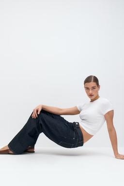 Vit basic tight top för dam
