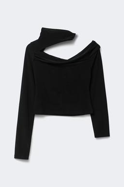 Svart cutout topp för dam