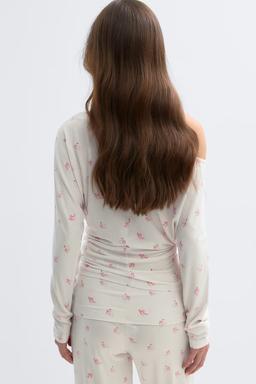 Soft Slouchy Women's White Loungewear Top