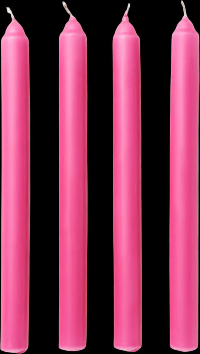 Kronljus 25 cm, 4-pack, stark rosa