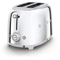 Smeg brödrost för 2 skivor, krom